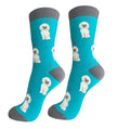 White Poodle Socks - Fun Novelty Dog Socks - Unisex