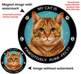 Orange Tabby Cat My Best Friend Circular Magnet