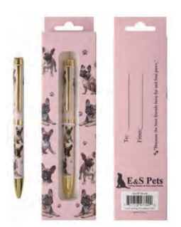 French Bulldog Pink Ball Point Pen