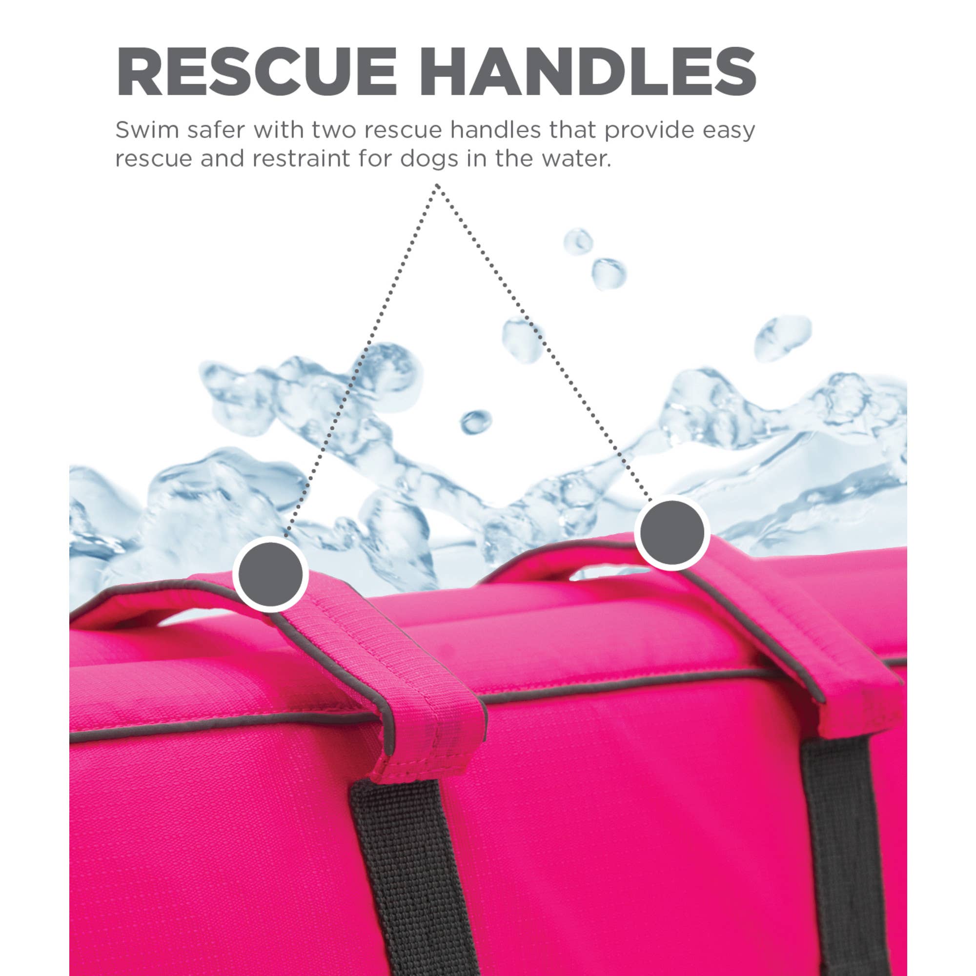 Outward Hound Granby Splash Life Jacket Pink Large
