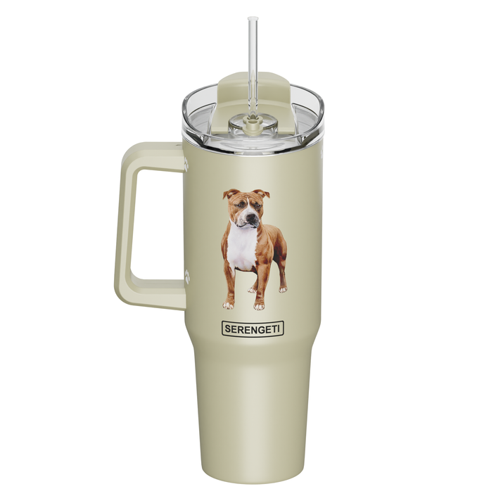 Pit Bull 40 oz Tumbler with Handle and Straw Lid
