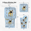 French Bulldog, oven mitt set