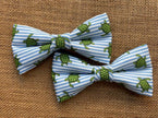 Turtles Blue & White Stripe Standard Size