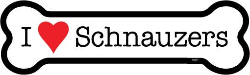 Schnauzers Bone Shaped Magnet