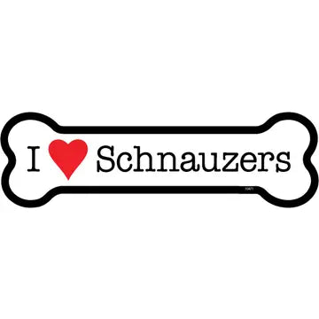 Schnauzer - Bone Shaped Magnet