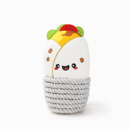 Dog Toy Burrito Fiesta Chewsday Plush Dog Rope Toy