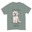 Maltese Dog Tee Shirt Unisex