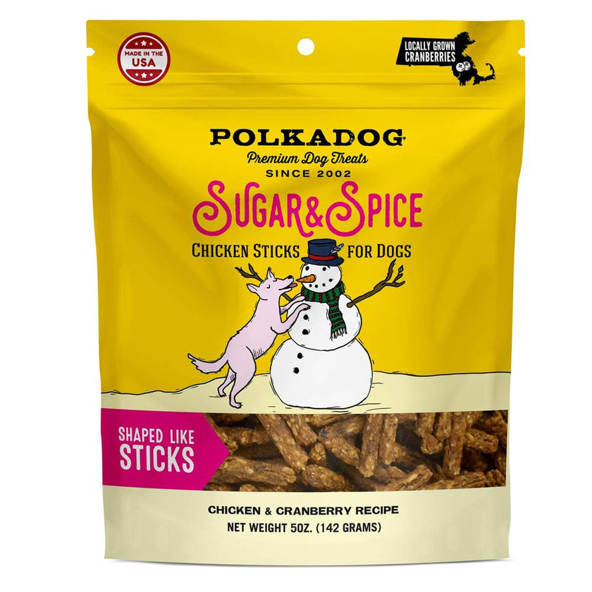 Polka Dog Holiday Pouch: Sugar & Spice (Chicken & Cranberry)