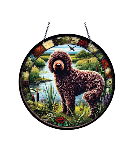 Lagotto Romagnolo Acrylic Suncatcher with Chain