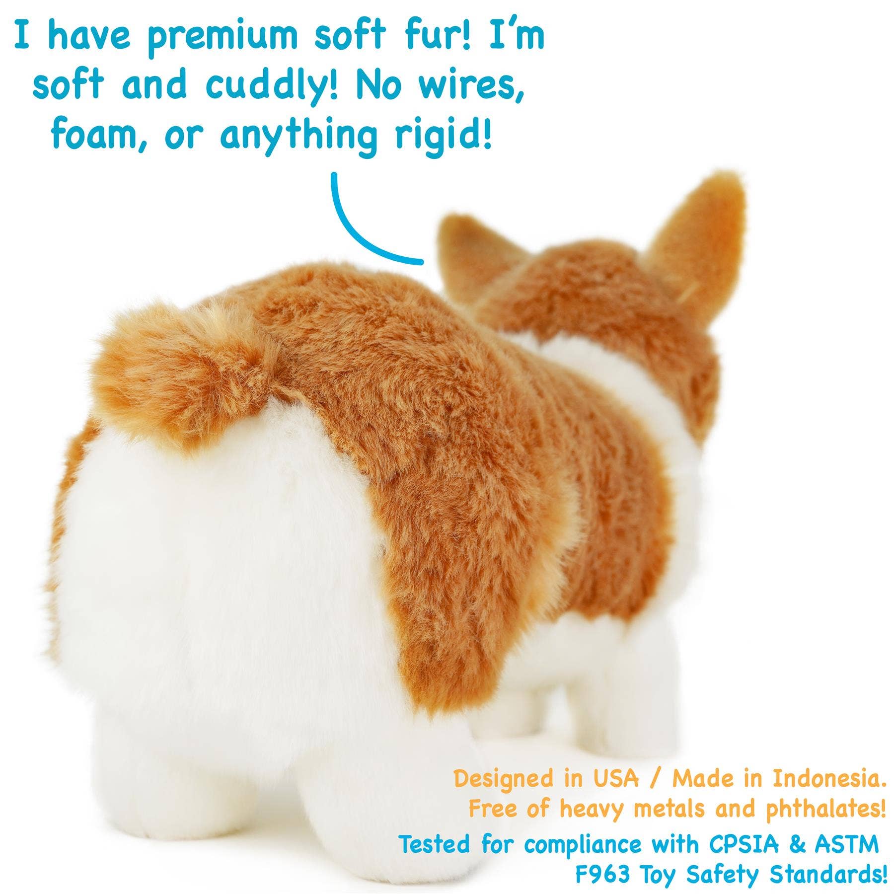 Plush Corgi Carlotta The Corgi Stuffed Animal Plush