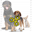 Tuffy Jr 3 Way Tug - Yellow, Durable, Tough, Squeaky Dog Toy