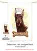 Doberman Red Cropped Flour Sack Kitchen Towel