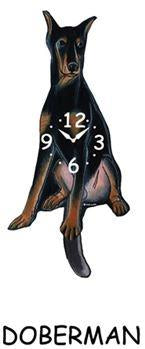Doberman Wagging Tail Clock – Salty Paws