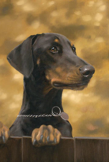 Doberman, Uncropped Garden Flag (Portrait)