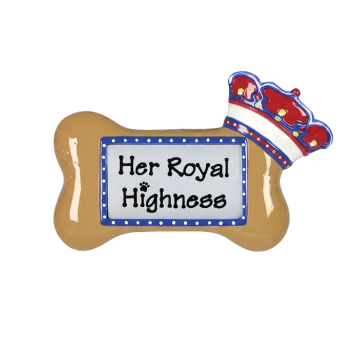 Dog Bone Frame Ornament-Boy His Royal Highness Punta Gorda FL
