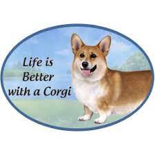 Corgi - Life is Better Oval Magnet