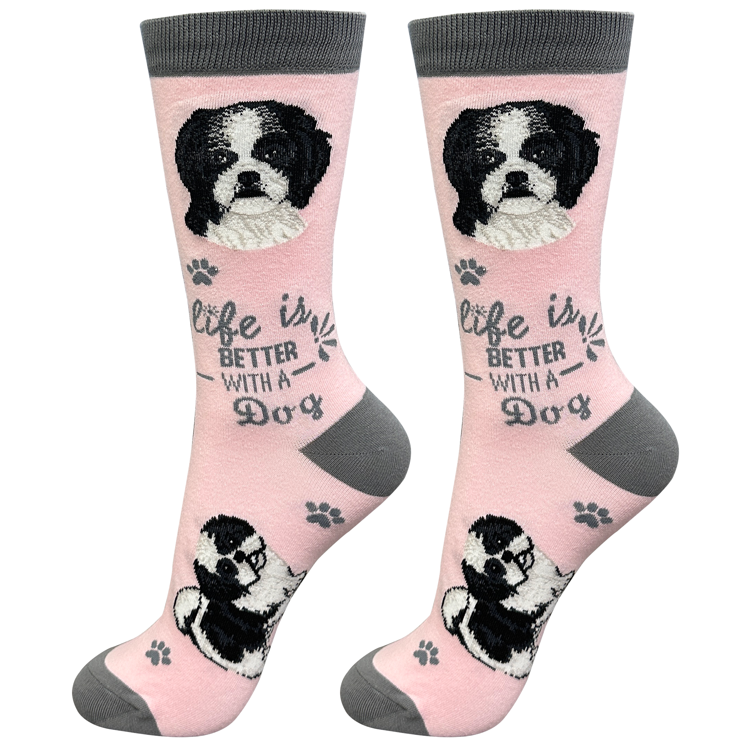 Shih Tzu Black Dog Socks Unisex