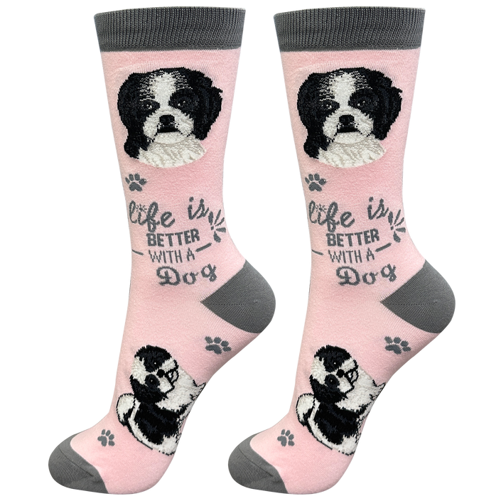 Shih Tzu Black Dog Socks Unisex