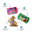 Dog Toy Candy Shaped Eggstra Sweets 3pc Small Dog Plush Toy Set