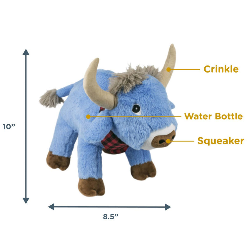 Dog Toy Ox Crunch Plush Blue Ox Toy