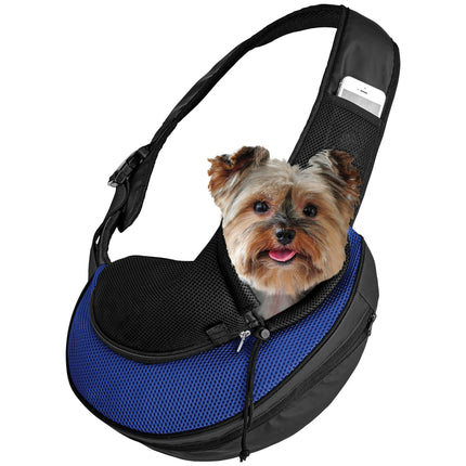 Pet Carrier Expandable Sling For Small Dogs And Cats Blue