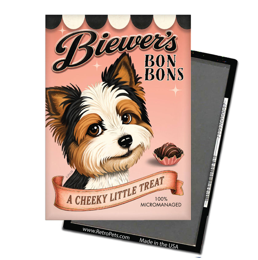 Biewer Terrier Dog Refrigerator Magnets