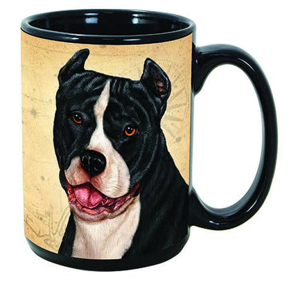 Pit Bull Cropped Black/White Mug Coffee Cup