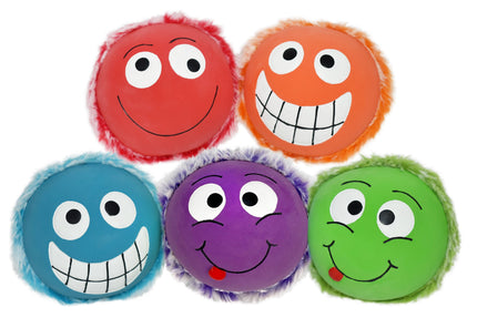 Multipet Minipet Plushy Peas Dog Fetch Toy Asst. Colors 2.5