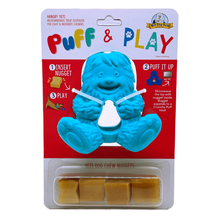 Yeti Dog Chew Puff & Play Hangry Yeti Blue