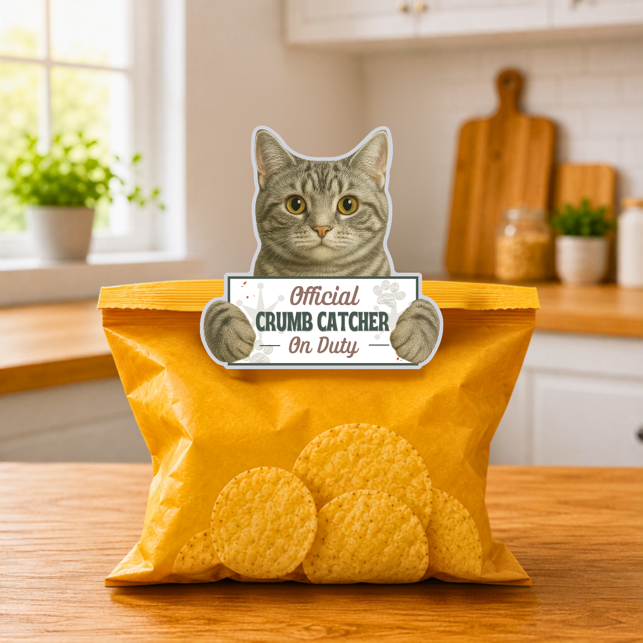 Silver Tabby Chip Clip
