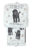 Labradoodle, oven mitt set