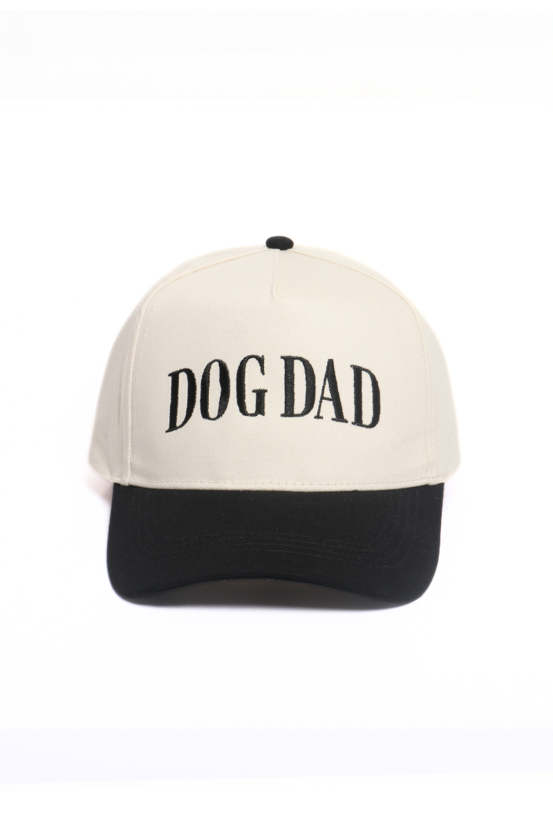 DOG DAD Embroidery 5 Panel Two Tone Cap