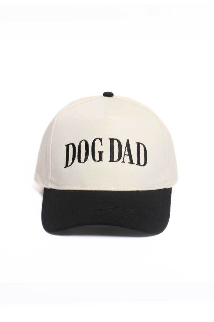 DOG DAD Embroidery 5 Panel Two Tone Cap