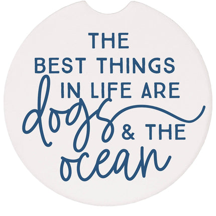 Dogs & Ocean - Car Coasters