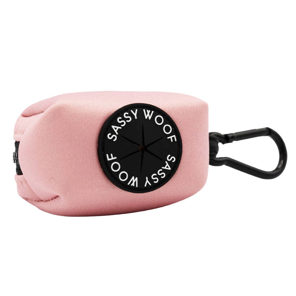 Dog Waste Bag Holder Dusty Rose With Clasp