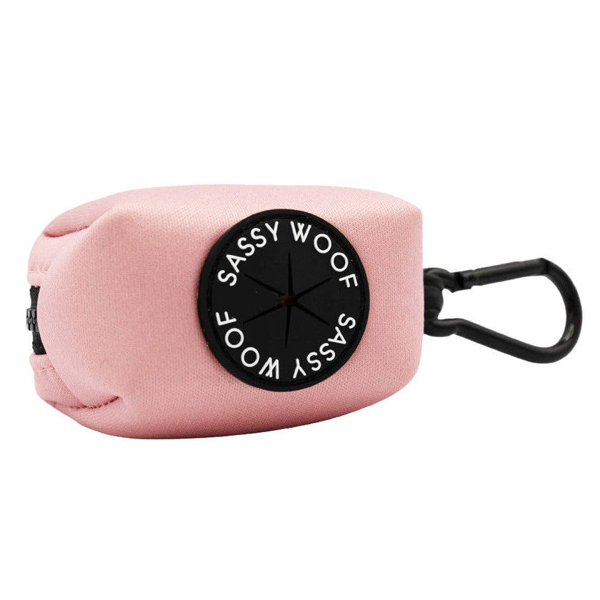 Dog Waste Bag Holder Dusty Rose With Clasp