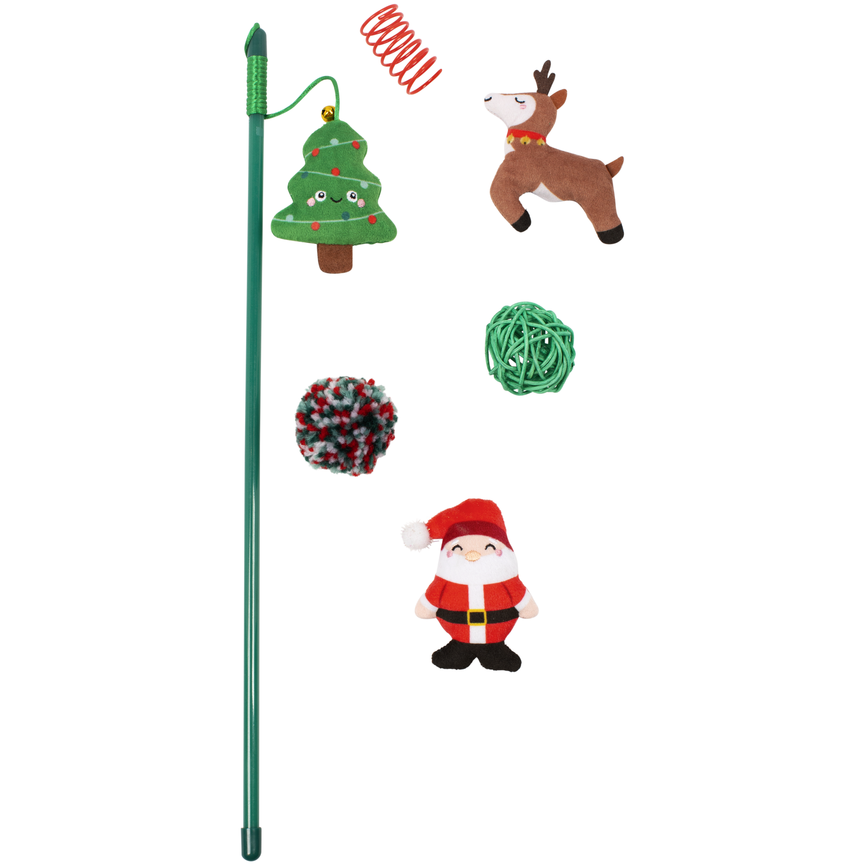Cat Wand Jingle Joy Christmas Cat Toy Set