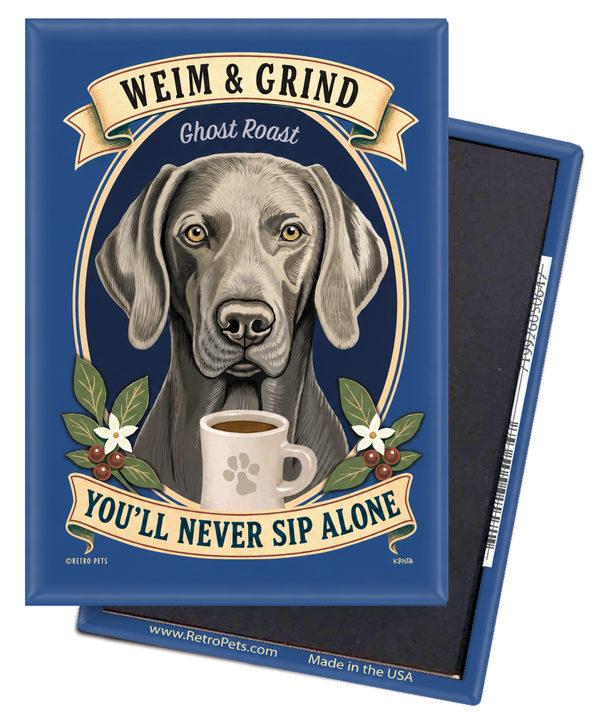Weimaraner Dog Refrigerator Magnets