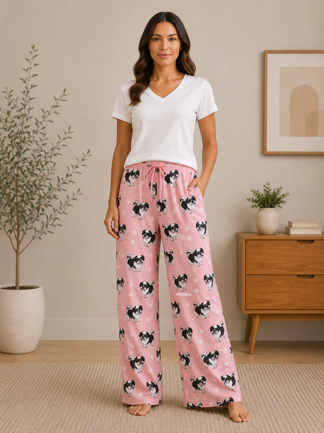Shih Tzu Pajama Bottoms Pet Lover Pajama Pants