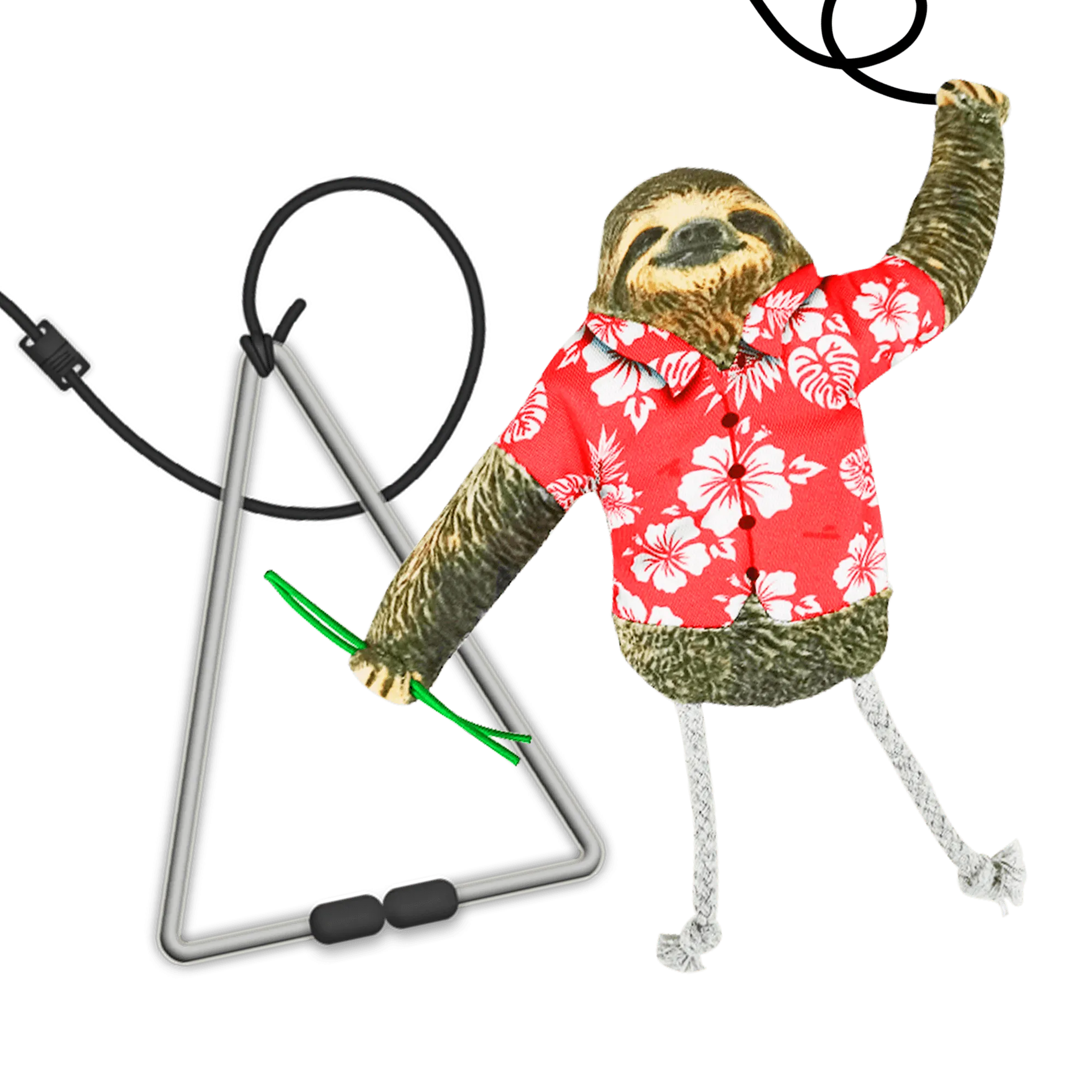 Meowijuana® Jump 'n' Jamb Get Wild Sloth Interactive Cat Toy