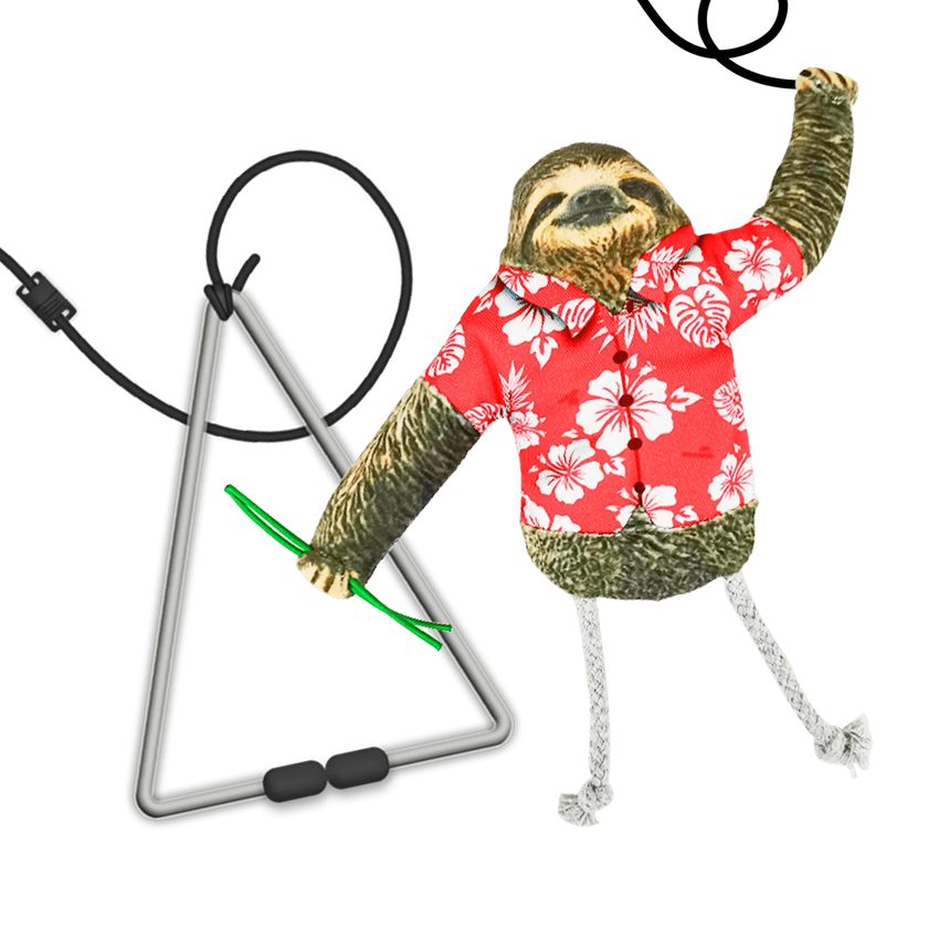Meowijuana® Jump 'n' Jamb Get Wild Sloth Interactive Cat Toy