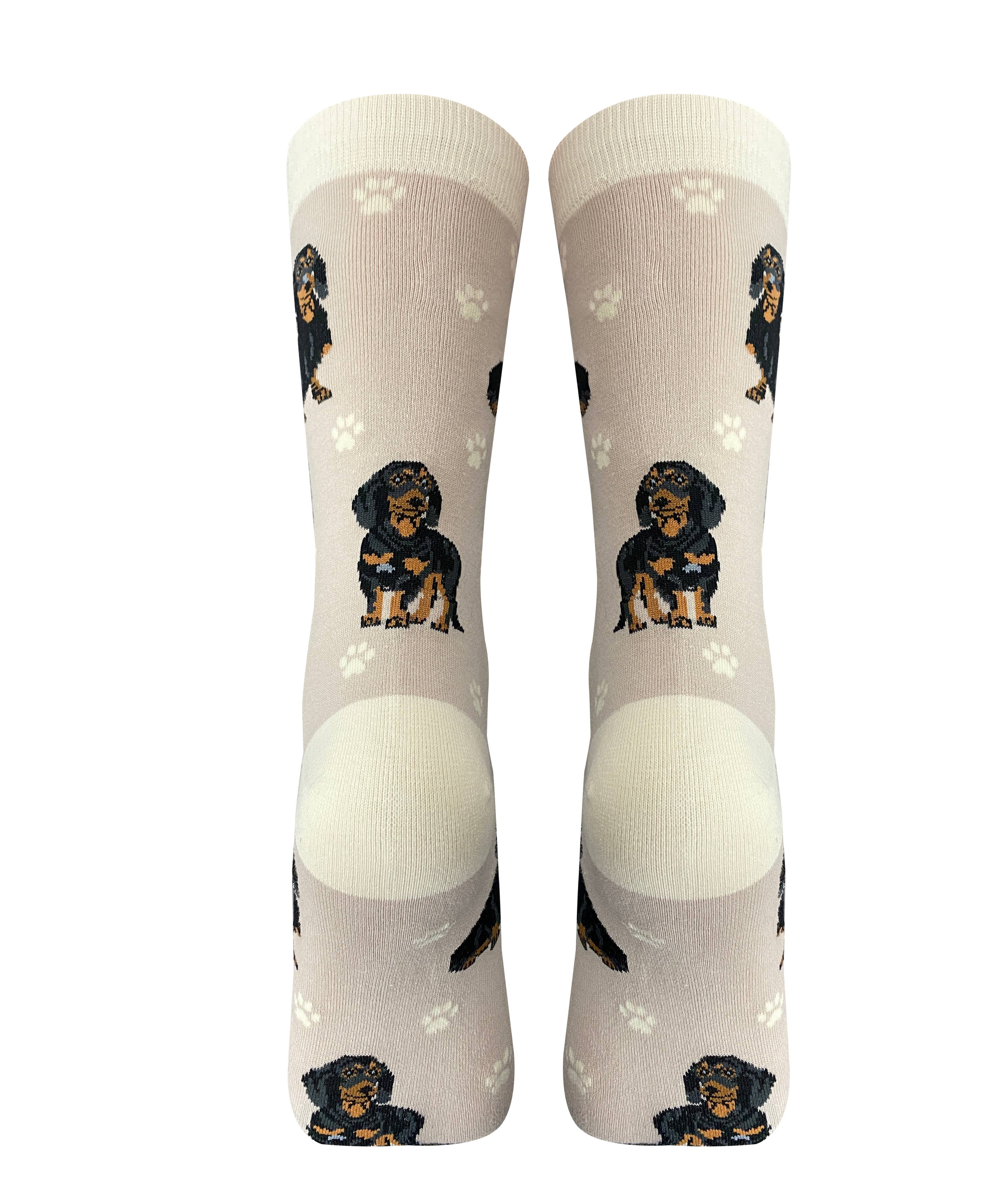Black Dachshund   - Unisex - Fun Novelty Dog Socks