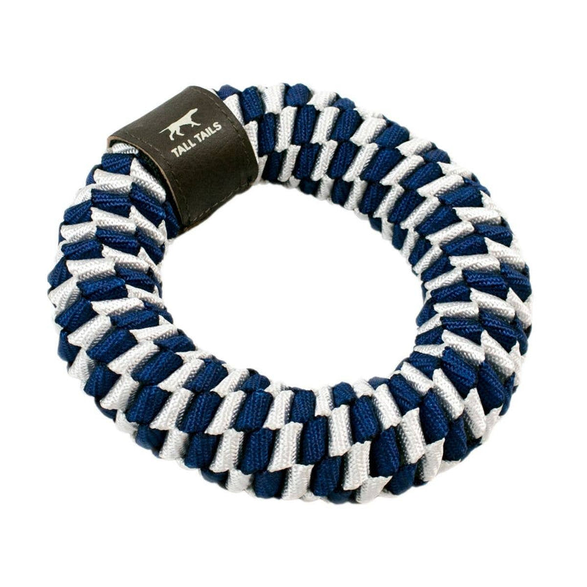Tall Tails Braided Ring Toy, Navy - 6