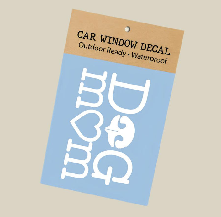 Dog Mom White Car Window Sticker Decal