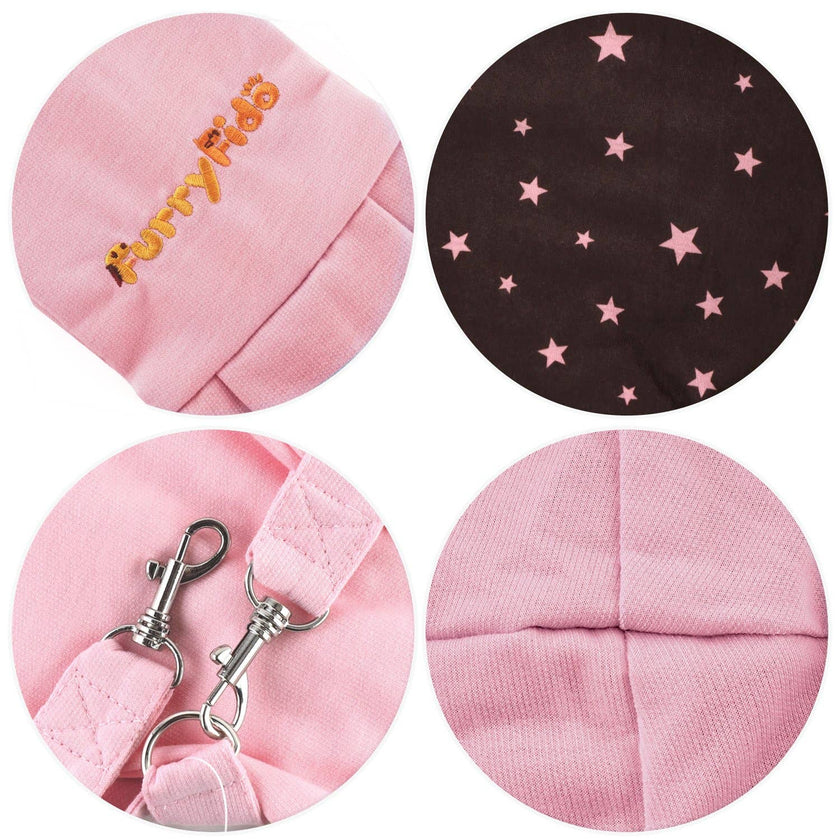 Furry Fido Classic Reversible Pet Sling - Pink