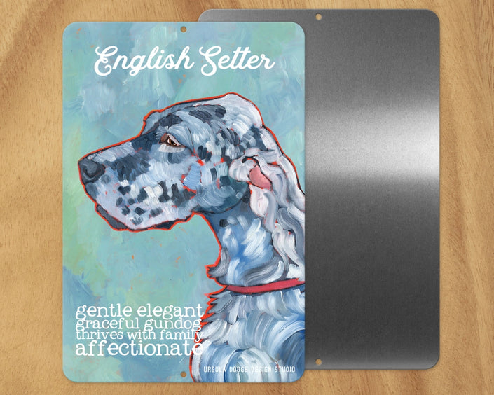 English Setter -UD Metal Sign
