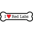 Red Lab - Bone Shaped Magnet