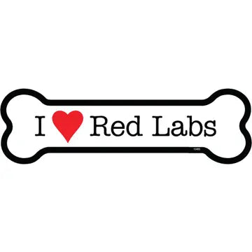 Red Lab - Bone Shaped Magnet