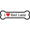 Red Lab - Bone Shaped Magnet