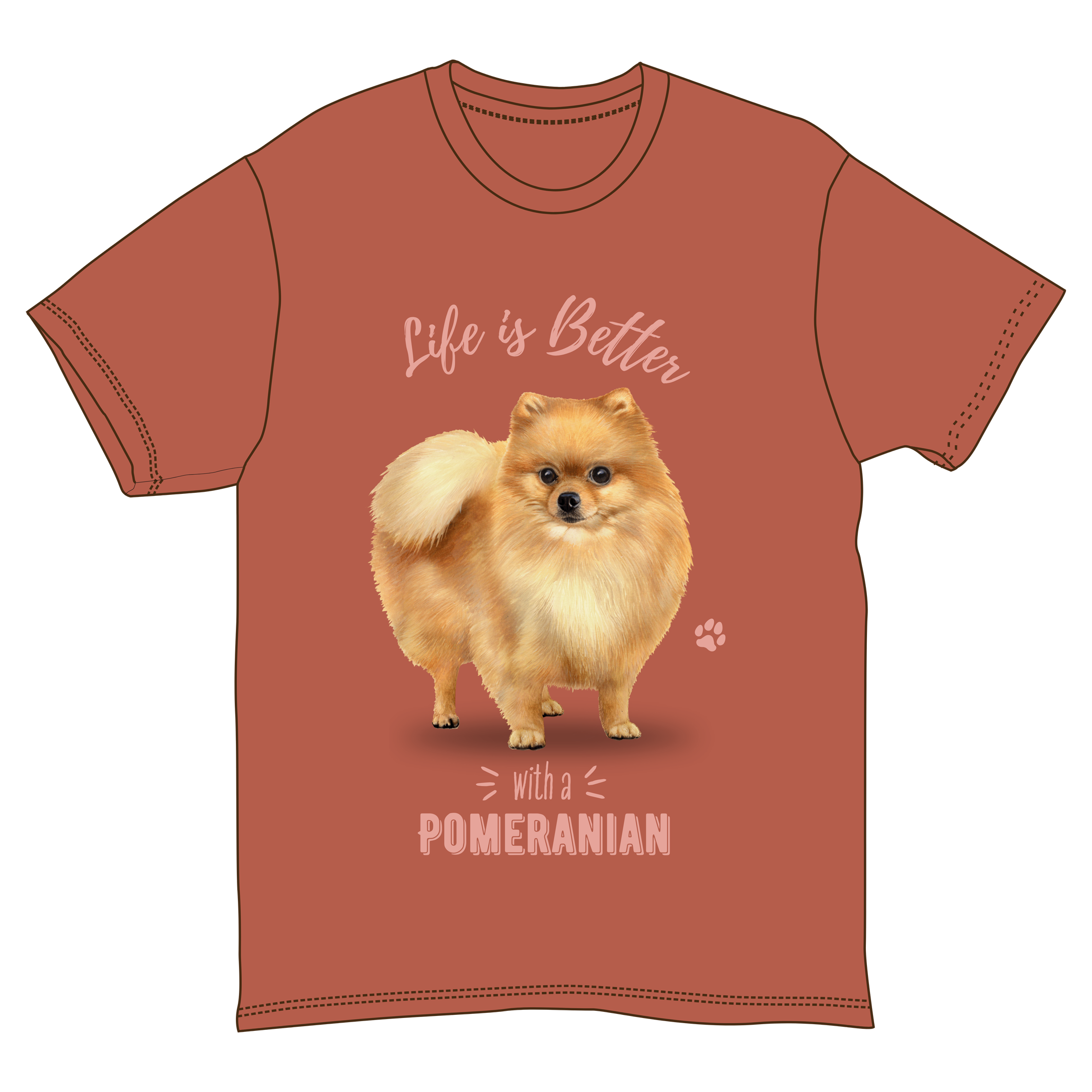 Pomeranian Dog Tee Shirt Unisex